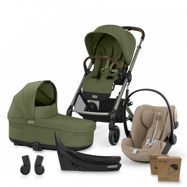 CYBEX Gold Balios 4in1 All Weather - Moss Green/Almond Beige